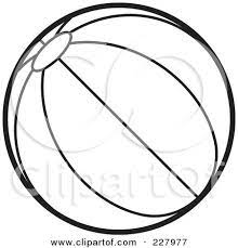 Cute clipart ❤ summer beach ball clip art. Royalty Free Rf Clipart Illustration Of A Coloring Page Outline Of A Beach Ball With Stripes By Lal Perera 227977