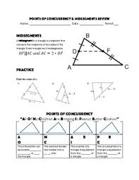 User recommendations (showing 5 of 7): Midsegments And Points Of Concurrency Review Sheet By Emily Brooks Hall