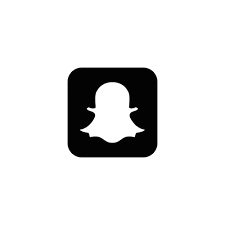 black and white logo for snapchat