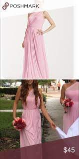 David S Bridal Dress One Shoulder Tickled Pink Davids Bridal Dresses Bridal Dresses Dresses