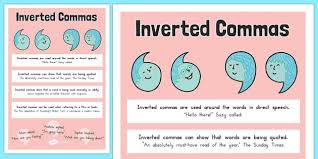 Inverted Commas Punctuation Poster Teacher Made