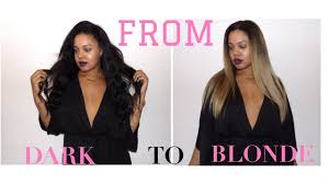 Icy hair all over then get the stunning dark tips for a. Dark To Blonde Hair Tutorial Video Black Hair Information