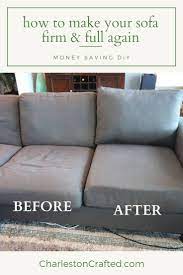 Now its time to get the new seat cushion foam. How To Stuff Sofa Cushions Give New Life To A Saggy Couch Cushions On Sofa Diy Home Repair How To Make Sofa