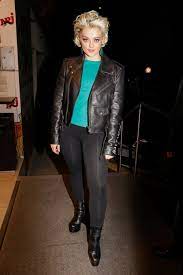 Pin On Black Leather Jacket Girls