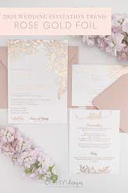 Rose Gold Wedding Invitations With Foil Florals Oh My Designs By Steph Rose Gold Wedding Invitations Foil Wedding Invitations Cricut Wedding Invitations