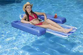 Swimways spring float recliner xl floating pool lounger. Amazon Com Poolmaster Swimming Pool Floating Chaise Lounge Caribbean Toys Games