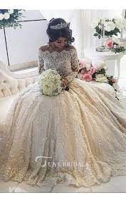 Beautiful Lace Long Sleeve Princess Wedding Dresses 2018 Ball Gown With Appliques J Expensive Wedding Dress Long Sleeve Princess Wedding Dresses Ball Dresses