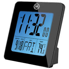 Marathon Digital Desk Clock Black Cl030050bk London Drugs Ivation oversized 12 digital red led calendar clock with day and date ?