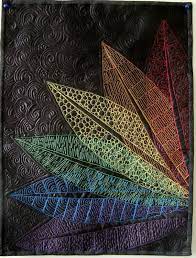 Art Quilt Fiber Art Wall Hanging Rainbow Leaves Art Quilts Whole Cloth Quilts Quilting Designs