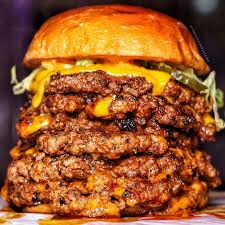 The Burger Reviews - 6 Patties Hustle Burger: 6 Beef Patties ...