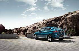 Bmw X6 Midnight Blue Metallic 21 Light Alloy Wheels Star Spoke 128 Chrome Carrier Lockable Rear Lamps Black Line Bmw X6 Bmw Car Wheels