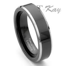 Black Tungsten Carbide 6mm Comfort Fit Beveled Wedding Band Ring Mens Wedding Rings Silver Wedding Bands Mens Wedding Bands Tungsten