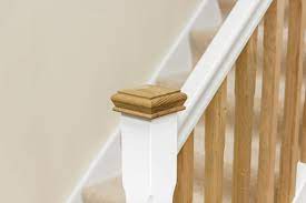 White Primed Handrail With Oak Spindles Oak Handrail Handrail Design Entrance Hall Decor