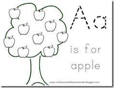 One has an ant on it, but this one has an . Worksheets For 2 Year Olds Letter A Scissor Skills Practice Simple Print And Let Your Child Try Teaching Toddlers Homeschool Preschool Apple Preschool