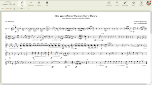 Digital sheet music for concert band. Star Wars Main Theme Rey S Theme Eb Alto Sax By John Williams Arr Paul Youtube