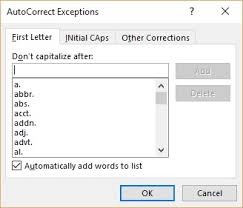 Monosyllabic words, or words that have just one syllable, can be abbreviated by writing the first and last letter of the word. How Word Handles Abbreviations Microsoft Word