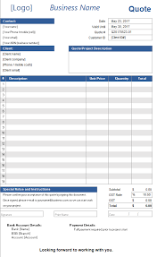Quote Spreadsheet Template Excelsupersite Excel Spreadsheets Templates Quote Template Spreadsheet Template