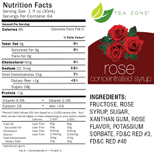 Red Rose Tea Nutrition Facts