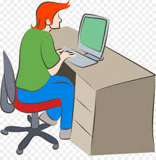 Top view of the man who is playing video games with a laptop vector illustration flat design. Laptop Background