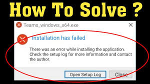 Microsoft Teams Installation Has Failed There Was An Error While Inst In 2020 Fails Installation Microsoft