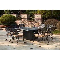 Diy gas fire pit table. Firepit Patio Dining Sets You Ll Love In 2021 Wayfair