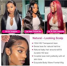 30 Inch Straight HD Lace Frontal Wigs Human Hair 150% Density Straight  Human Hair Wigs for Black Women 13x4 HD Human Hair Lace Front Wigs  Transparent Pre Plucked Lace Front Straight Wigs