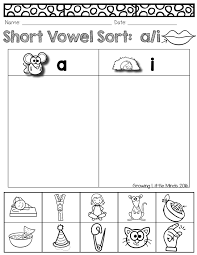 Word Work Printable Short Vowel Picture Sorts Middle Sounds Middle Sounds Word Work Printables Short Vowels