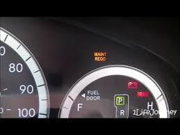 Refer to applicable owner's warranty & maintenance guide for details. How To Reset Maint Reqd Light 2004 Toyota Sienna Youtube