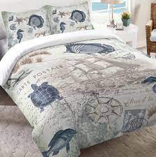 Size twin comforter sets : Beach Comforters Twin Size Carte Postale Comforter Bella Coastal Decor