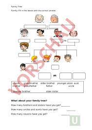 Choose which format is right for you. Arbeitsblatt Family Tree Englisch Wortschatz