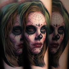 Beautiful Day Of The Dead Portrait By Julien Thibers Tattoo Artist And Owner Of Clockwork Day Of The Dead Tattoo Designs Day Of The Dead Girl Tattoo Artists