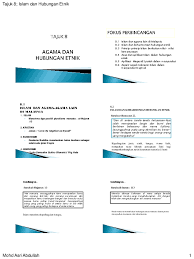 Salah satu perkara yang tidak boleh dipandang sebelah mata dalam proses pemodenan ini adalah mengenai hubungan etnik. Pdf Tajuk 8 Islam Dan Hubungan Etnik Nurul Safirah Academia Edu