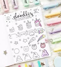 How To Doodle Rainbow And Unicorn Journal Doodles Bullet Journal Doodles Bullet Journal Ideas Pages