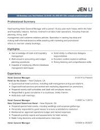 Hotel Hospitality Combination Resume Samples Examples Format Templates Resume Help