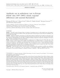 Subiectul nostru este rezistenţa la antibiotice şi noua generaţie de microbi superrezistenți, pentru care, din păcate, antibioticele cunoscute azi au ajuns să fie doar un desert. Pdf Antibiotic Use In Ambulatory Care In Europe Esac Data 1997 2002 Trends Regional Differences And Seasonal Fluctuations