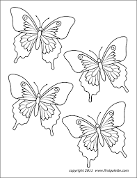 Butterfly coloring pages for kids to print. Butterflies Free Printable Templates Coloring Pages Firstpalette Com