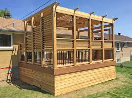 <p>for the highest level of performance and aesthetic, look to trex transcend deck boards to breathe life into your outdoor living space. Trex Transcend Tiki Torch Deck With Western Red Cedar Pergola Privacy Screen Modern Deck Montreal By Groupe Ubora Houzz