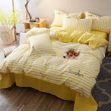 Striped twin duvet cover in yellow/grey. 4pcs Set Yellow Pink Stripe Bedding Set Duvet Cover Set Sheet Pillowcase Home Textile Twin Full Queen Bedding Sets Duvet Duvet Cover Setbedding Set Aliexpress