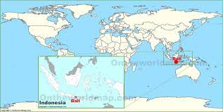 Detailed map of bali and neighboring regions. Bali On The World Map
