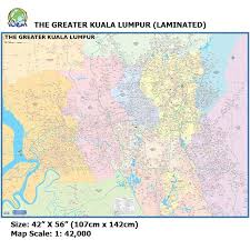 The history of kuala lumpur began in the year 1857, when chinese miners went upstream on the river klang in search of tin. The Greater Kuala Lumpur Map 42 X 56 Shopee Malaysia