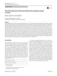 pdf thermal moderation of the intertidal zone by seaweed