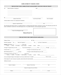 free 8 sample employment verification forms in ms word pdf