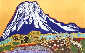 Auspicious Mt Fuji Woodcut By Tamako Kataoka Japanese Painting Gallery
