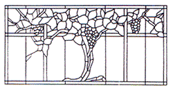 Glass pattern 002 dragonfly delight. Wp 67 Grape Trellis Stained Glass Window Pattern Whittemore Durgin Stained Glass Supplies