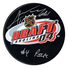 Special procedures were required to determine the order of picks, because the previous season had been cancelled due to the lockout. Andrew Ladd Chicago Blackhawks Signed 2004 Nhl Draft Puck With 4 Pick Inscribed Frameworth Sports