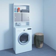Wasmachinekast Surf Wit Taupe Armoire De Toilette Meuble Machine A Laver Penderie Conforama