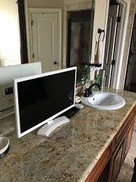 Whether you're shopping for a tv to put in your guest room, apartment, or dormitory, we've researched and evaluated more than 30 different small tvs from the likes of samsung, vizio, and lg, among others. How To Put A Small 24in Television In Your Bathroom Without Mounting Hometalk
