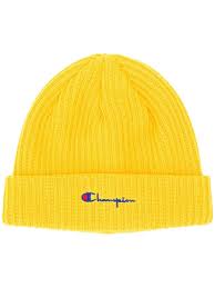 Champion Champion Contrast Logo Beanie Yellow Champion Yellow Beanie Champion Clothing Beanie