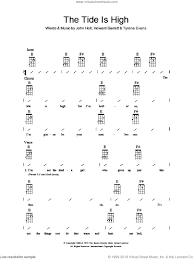 I heard my mother and she was praying in the night. Blondie The Tide Is High Sheet Music For Ukulele Chords Pdf