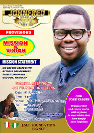 THIS IS TO INFORM THE PUBLIC THAT JMI FOUNDATION IS REGISTERED @ COOPERATE  AFFAIRS COMMISSION ( CAC) FCT ABUJA NIGERIA BOARD OF TRUSTEE WILL BE  ANNOUNCE SOON. Announcer Mr Adeagbo John Adewale (